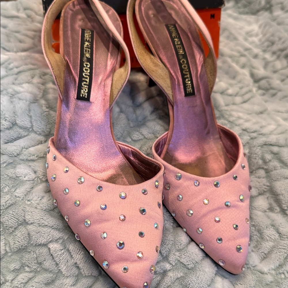 Anne Klein Pink Rhinestone Heels